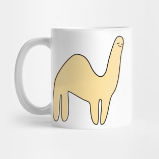 Cute Silly Simple Minimalist Pastel Yellow Camel Mug